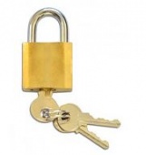 Замок навесной Technics 32 мм латунный с усиленной дужкой Арт.70-040
