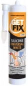 Герметик силиконовый GETFIX универсальный белый 280 мл. Арт.(12-260)