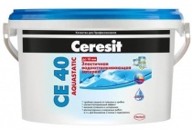 Затирка эластичная водоотталкивающая Ceresit CE 40 для швов до 5 мм, белый 2 кг
