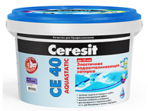 Затирка эластичная водоотталкивающая Ceresit CE 40 для швов до 5 мм, светло-серый 2 кг