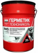 Герметик бутил-каучуковый ТехноНИКОЛЬ №45 серый, ведро 16 кг укр