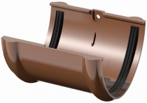Соединитель желоба ТехноНИКОЛЬ 125 мм коричневый