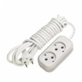 Удлинитель Makel 2х5 м без заземления белый Арт.(MGP104)