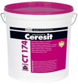 Штукатурка декоративная Ceresit CT 174/1,5 БАЗА силикон-силикатная камешковая 1,5 мм 25 кг