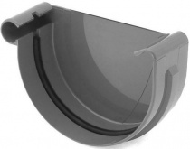 Заглушка желоба левая BRYZA 62-084 125 мм. графит