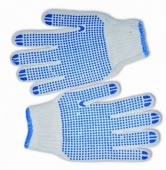 Перчатки Technics вязанные белые с двусторонним вкраплением размер L Арт.16-004